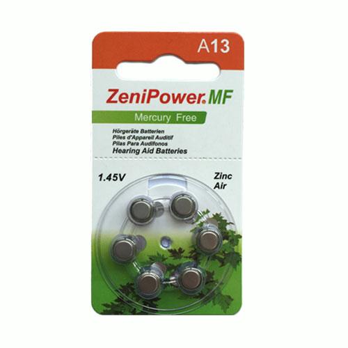 Zenipower Mercury Free Hearing Aid Batteries (QTY 120) Size 13 - Hear for Less
