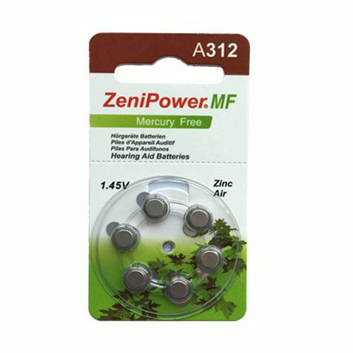 Zenipower Mercury Free Hearing Aid Batteries (QTY 120) Size 312 - Hear for Less