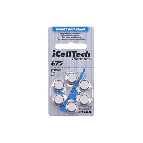iCellTech Platinum Hearing Aid Batteries Size 675 - Hear for Less