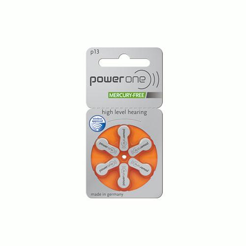 Power One High Level Hearing Aid Batteries (QTY 6) Size 13 - Hear for Less