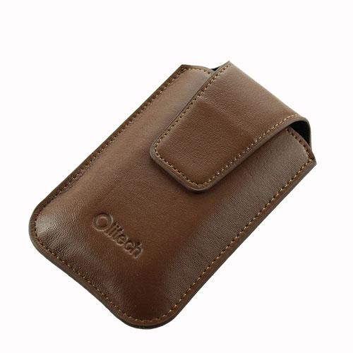 Olitech Easy Pouch Leather Flipstyle Protective Cover Brown - Hear for Less