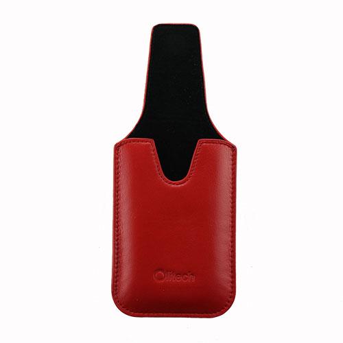 Olitech Easy Pouch Leather Flipstyle Protective Cover Red - Hear for Less