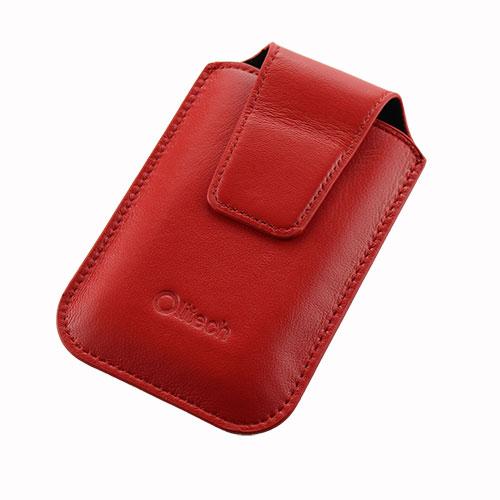 Olitech Easy Pouch Leather Flipstyle Protective Cover Red - Hear for Less
