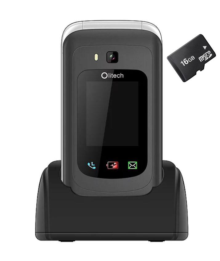 Olitech EasyFlip 4G Unlocked Mobile Phones Seniors 16GB MicroSD - Hear for Less