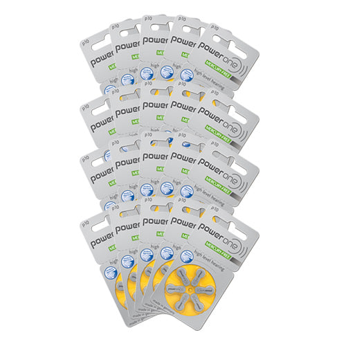 Power One High Level Hearing Aid Batteries (QTY 120) Size 10 - Hear for Less