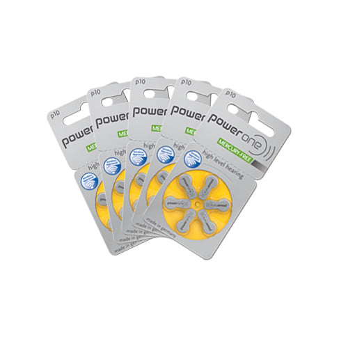 Power One High Level Hearing Aid Batteries (QTY 30) Size 10 - Hear for Less